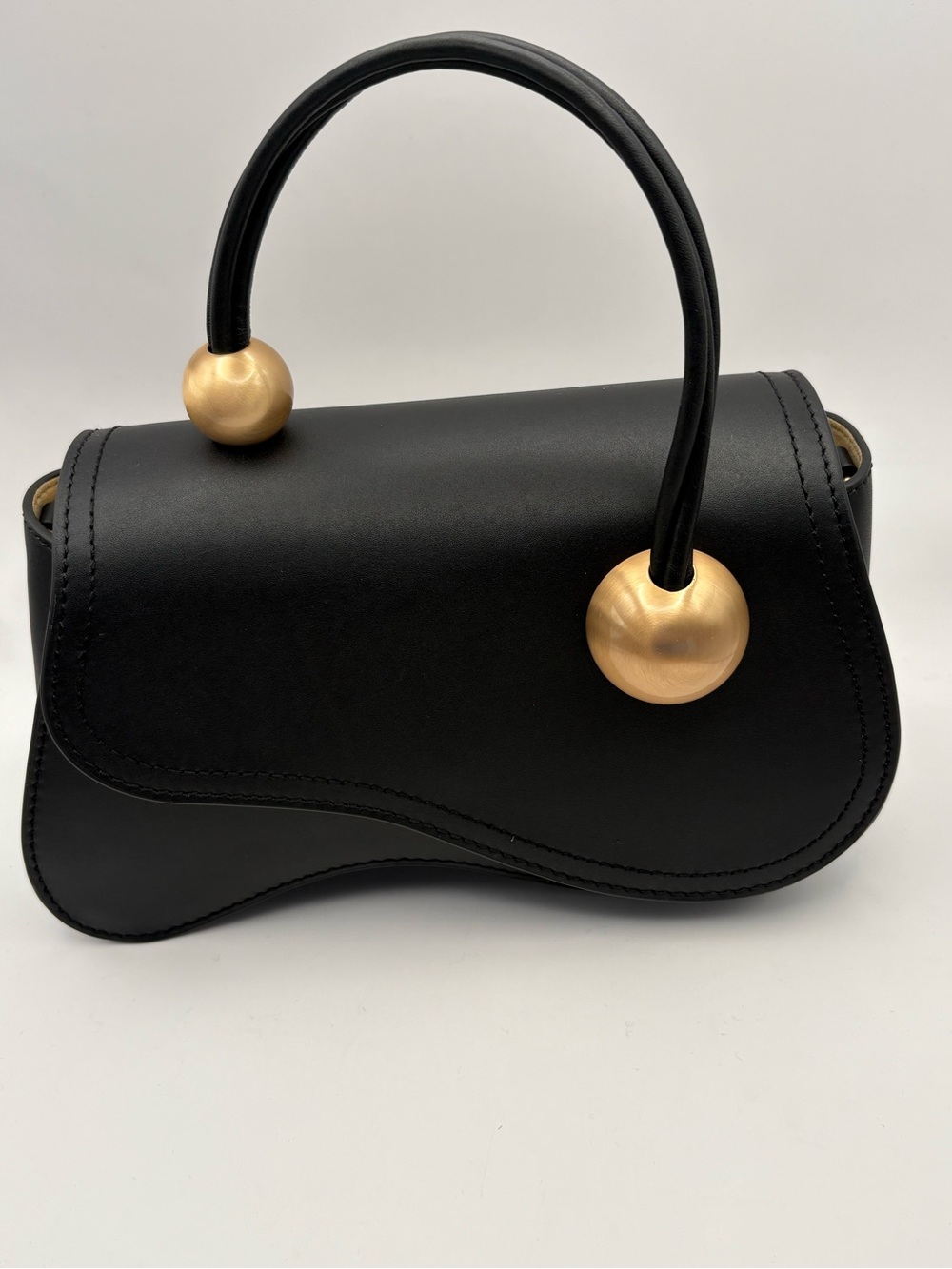 cult gaia Black Kazia Crossbody Bag with Gold Accents - Picture 4 of 16
